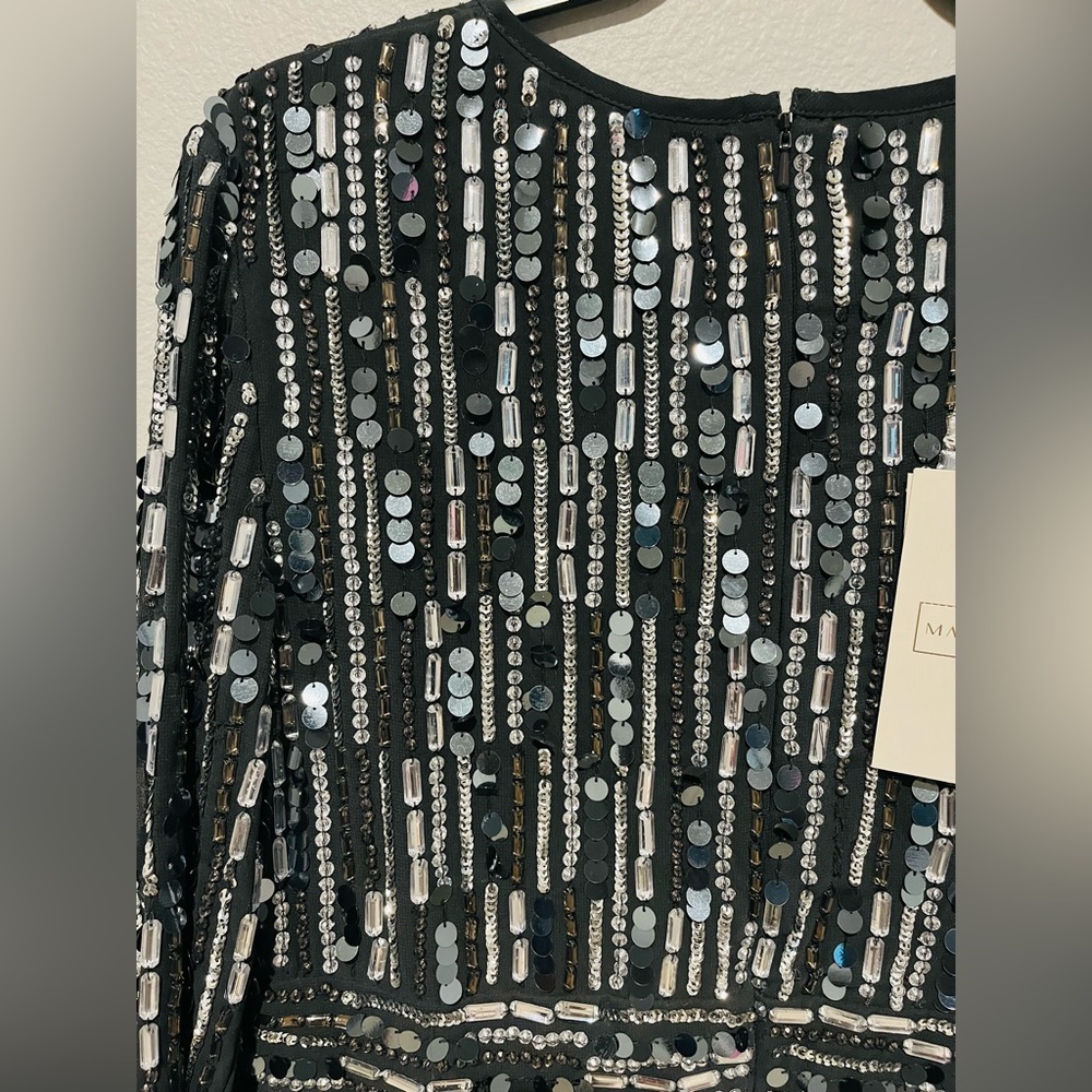 MAC DUGGAL 93590A
Embellished High Neck Long Sleeve Fitted Dress size 10 - Picture 10 of 12